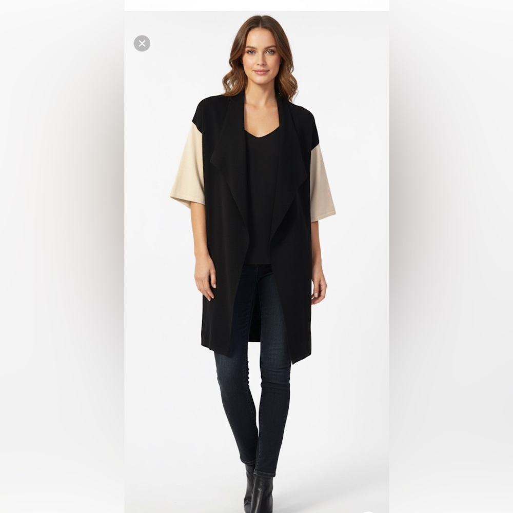 RACHEL Rachel Roy Black and Cream Cardigan Sweater